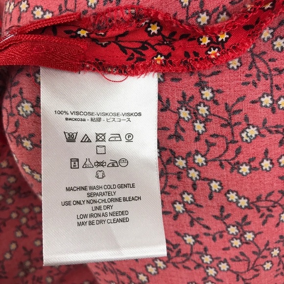Free People Clara Red Floral Tunic Dress Size XS - Picture 14 of 15